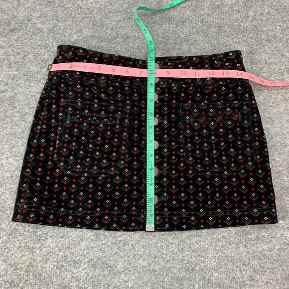 We The Free People Joanie Mini Skirt Womens 24 Corduroy Button Front Pockets - Picture 6 of 12